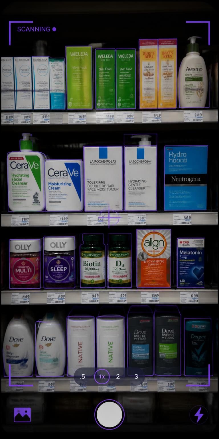 ShelfSignal identifying products and gaps on a retail shelf